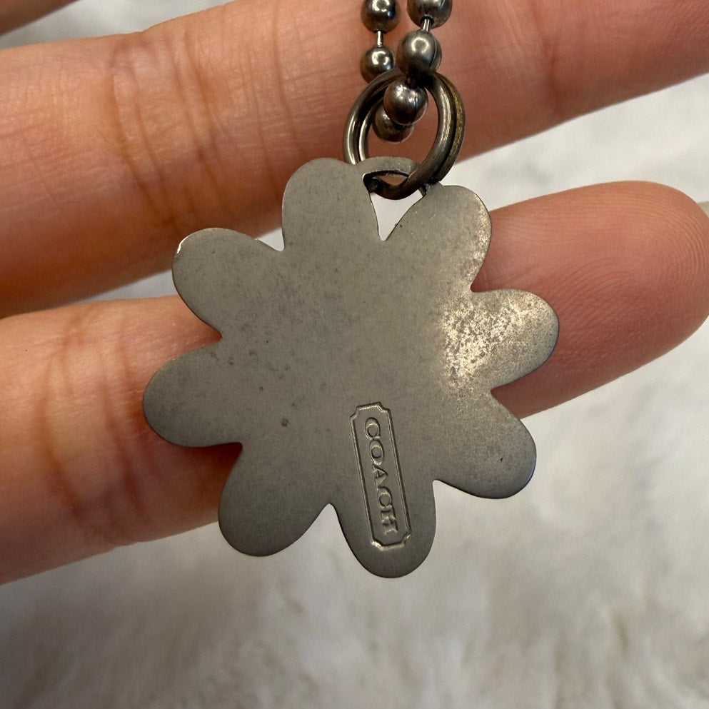 1" y2k COACH Vintage Daisy Fob Bag Charm Hang tag Hangtag