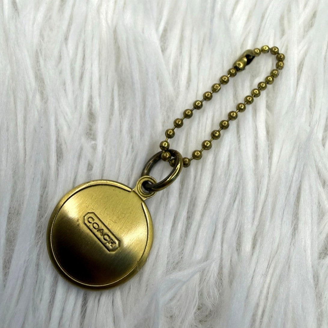 1" Coach Metal Circle Replacement Hangtag Hang Tag Bag Charm
