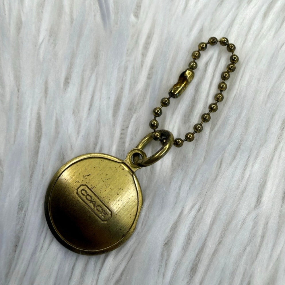 1" Coach Metal Circle Replacement Hangtag Hang Tag Bag Charm