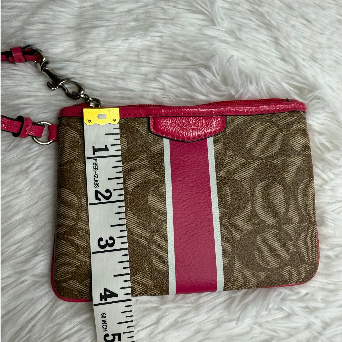 SALE COACH Brown Pink Wristlet