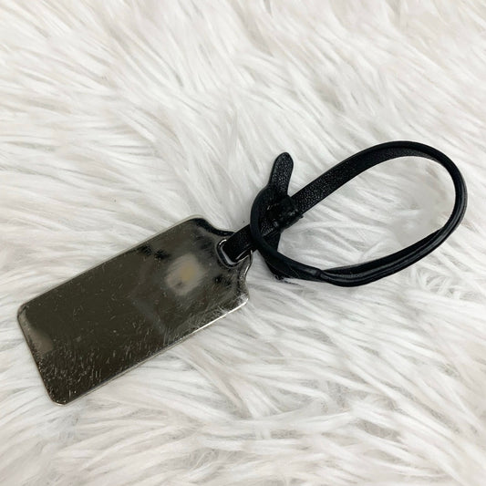 2" COACH Black Fob Bag Charm Hang tag Hangtag