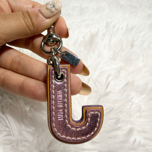 y2k Coach Initial Suede Bag Charm