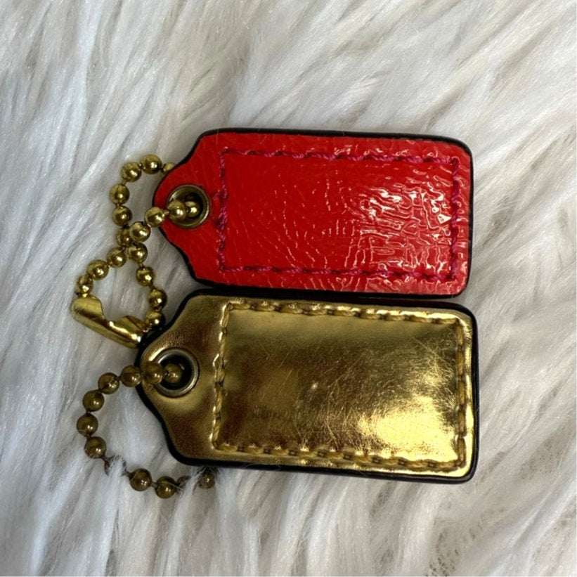 1” COACH Bundle of 2 Fob Bag Charm Hang tag Hangtag