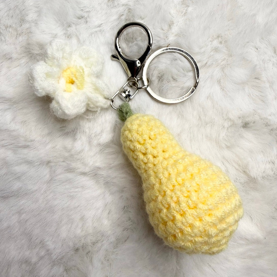 Fashion Handmade Pear Flower Bag Charm