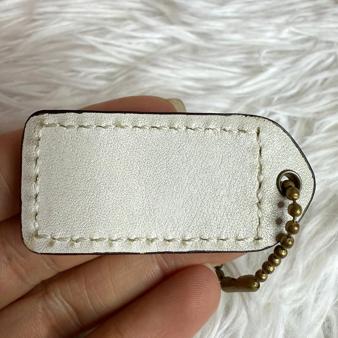 2" y2k COACH Vintage Fob Bag Charm Hang tag Hangtag