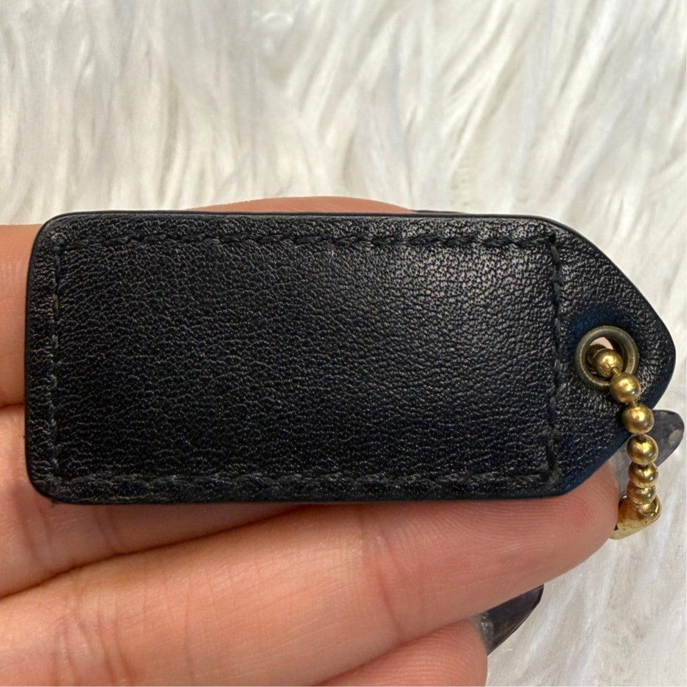 1.5" y2k COACH Vintage Fob Bag Charm Hang tag Hangtag