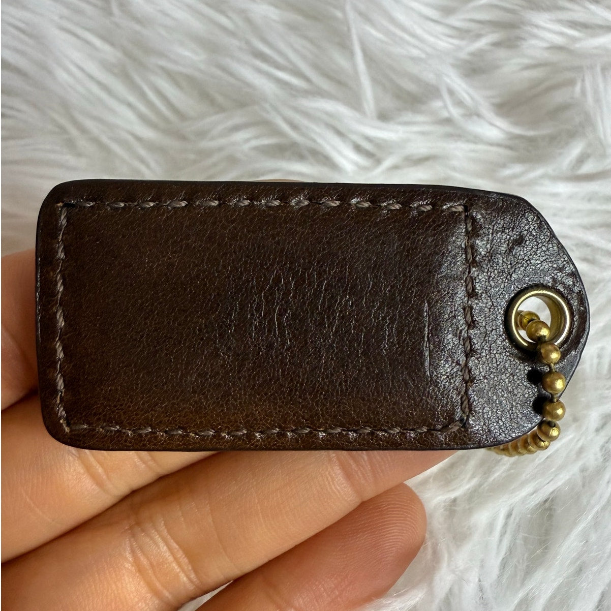 2" y2k COACH Vintage Fob Bag Charm Hang tag Hangtag