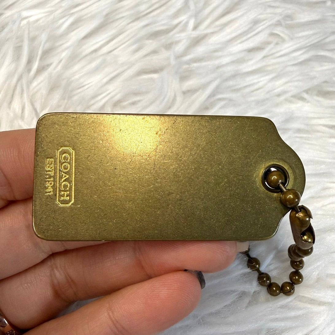 2" Vintage COACH y2k Fob Bag Charm Hang tag Hangtag