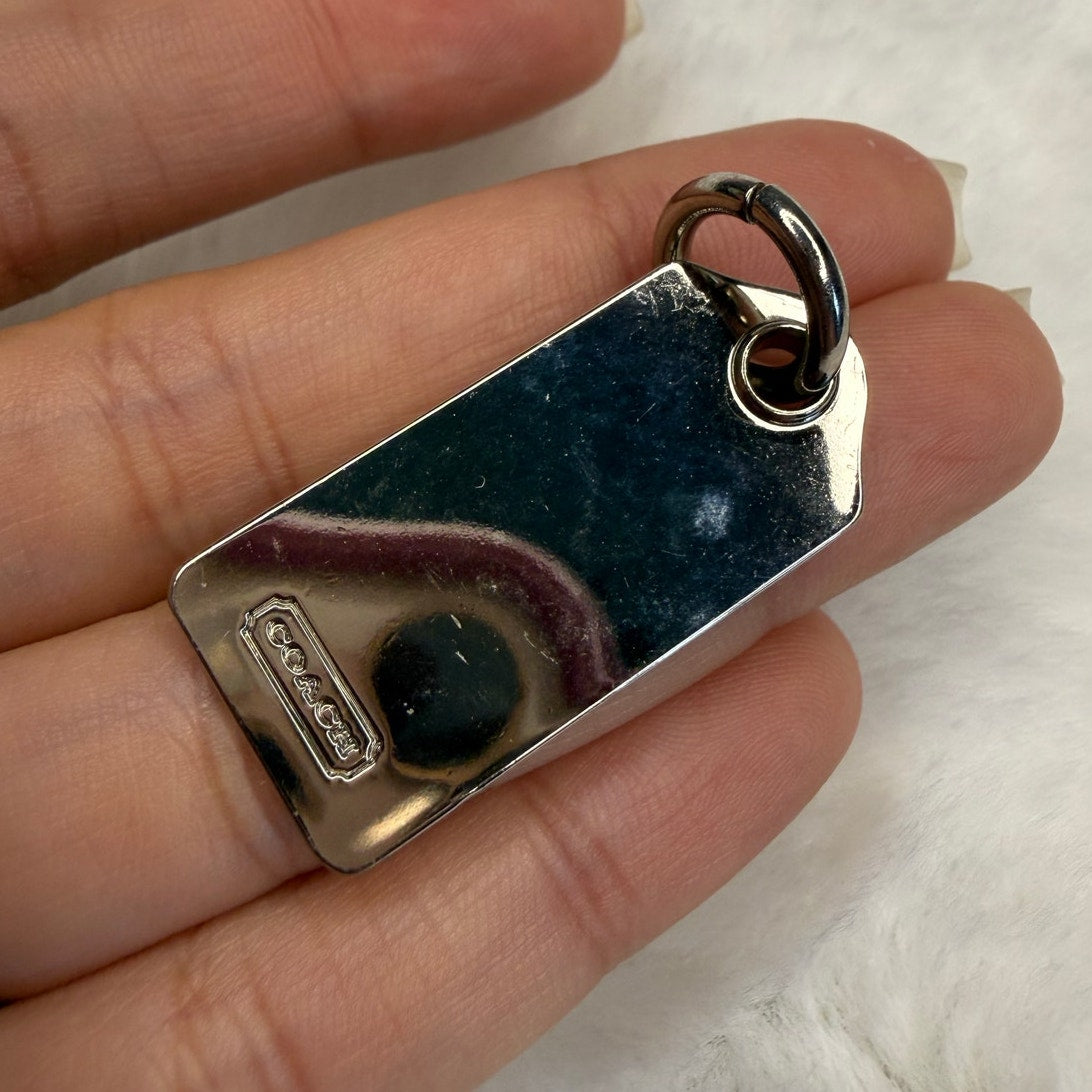 1" y2k COACH Vintage Fob Bag Charm Hang tag Hangtag