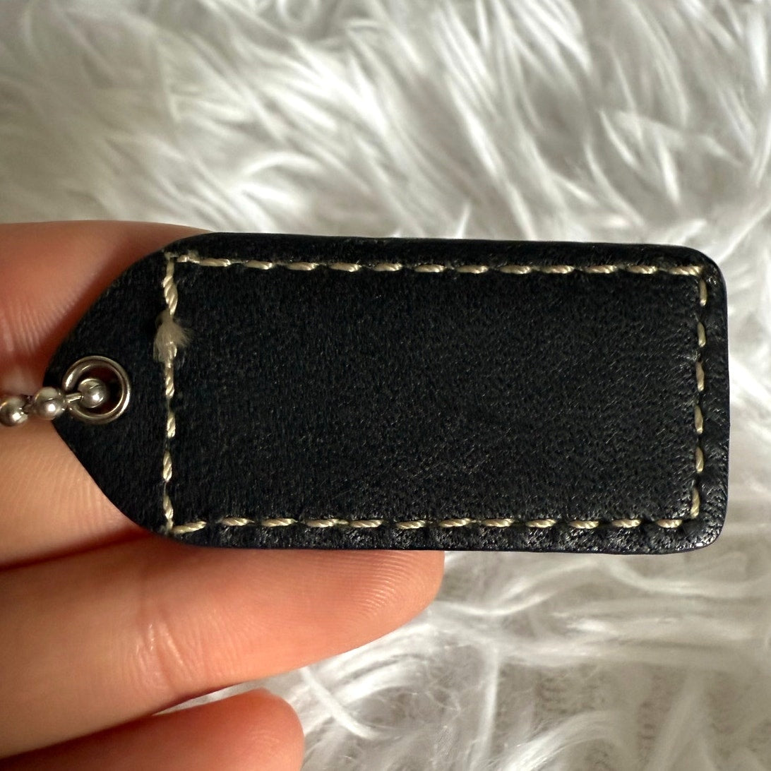 y2k 1.5" Vintage COACH Fob Bag Charm Hang tag Hangtag