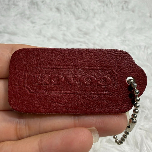 2" Vintage COACH Red Fob Bag Charm Hang tag Hangtag