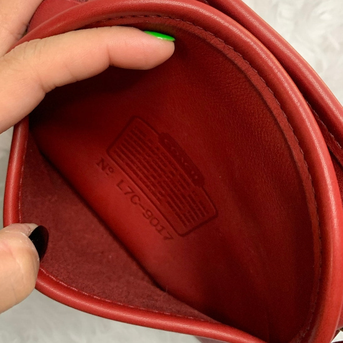 Vintage Coach 9017 Abby Red Shoulder Bag Crossbody