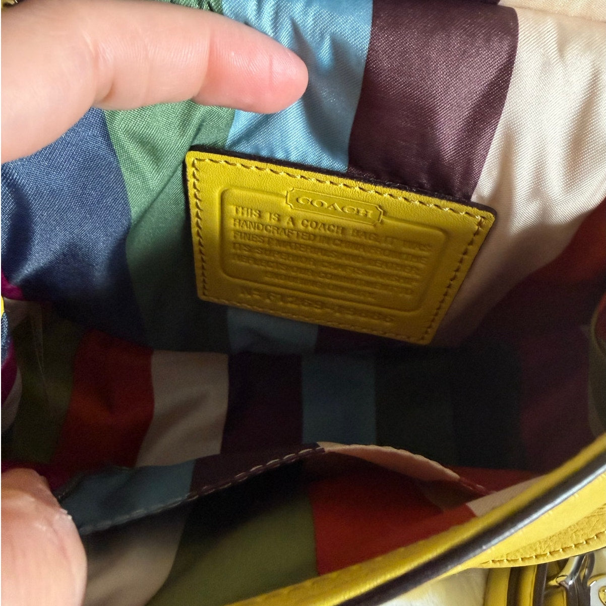 y2k COACH Legacy Yellow Top Handle Crossbody