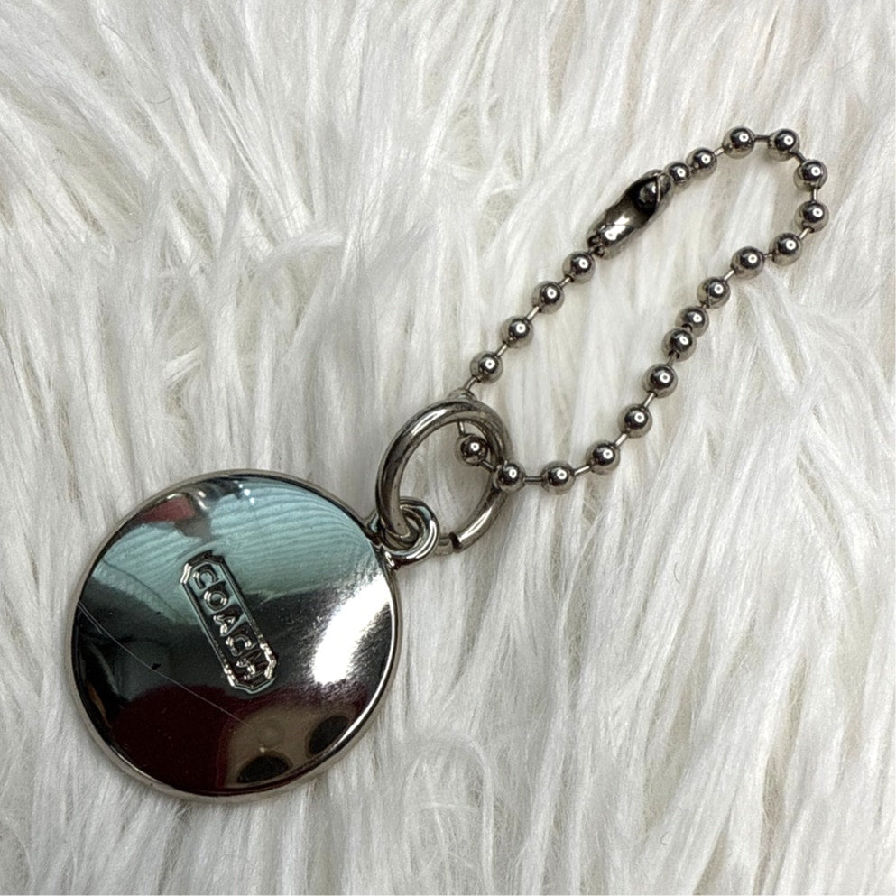1" Coach Metal Circle Replacement Hangtag Hang Tag Bag Charm