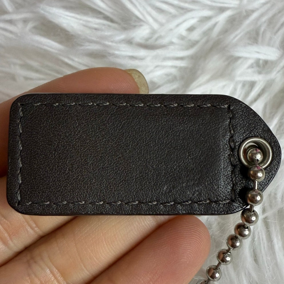1.5" y2k COACH Vintage Fob Bag Charm Hang tag Hangtag