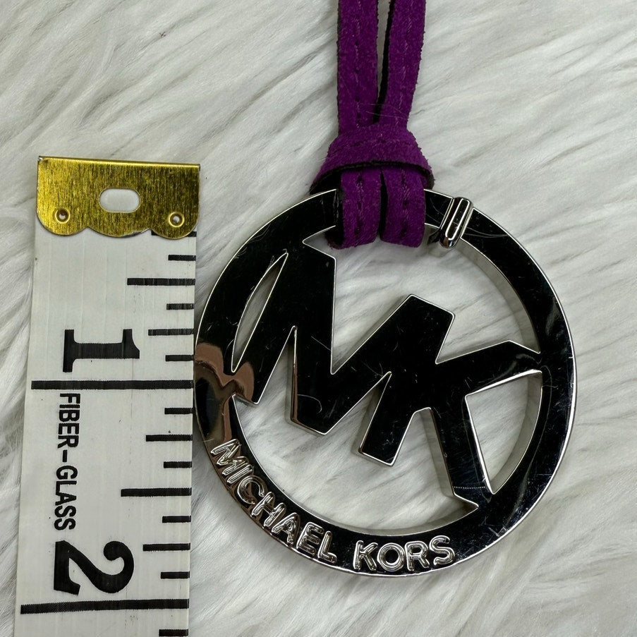 Michael Kors Purple Silver Suede Bag Charm