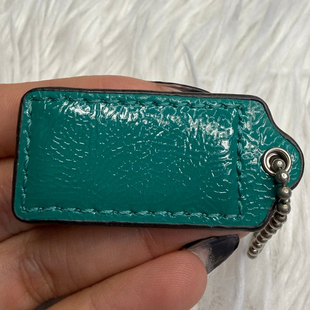 1.5" COACH Patent Leather Fob Bag Charm Hang tag Hangtag