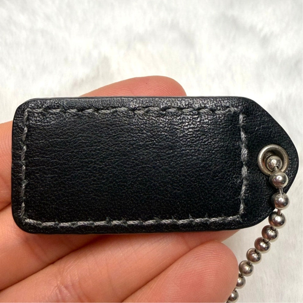1.5" y2k COACH Vintage Fob Bag Charm Hang tag Hangtag