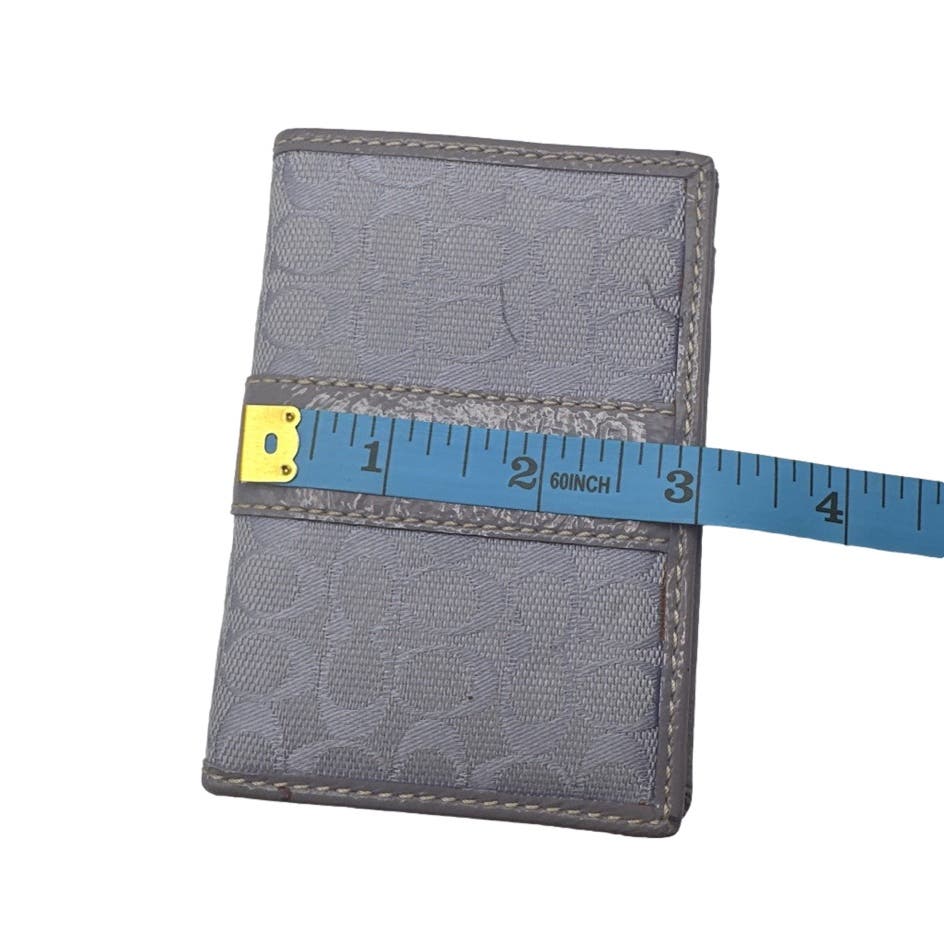 COACH Signature Patent Leather / Canvas Card holder