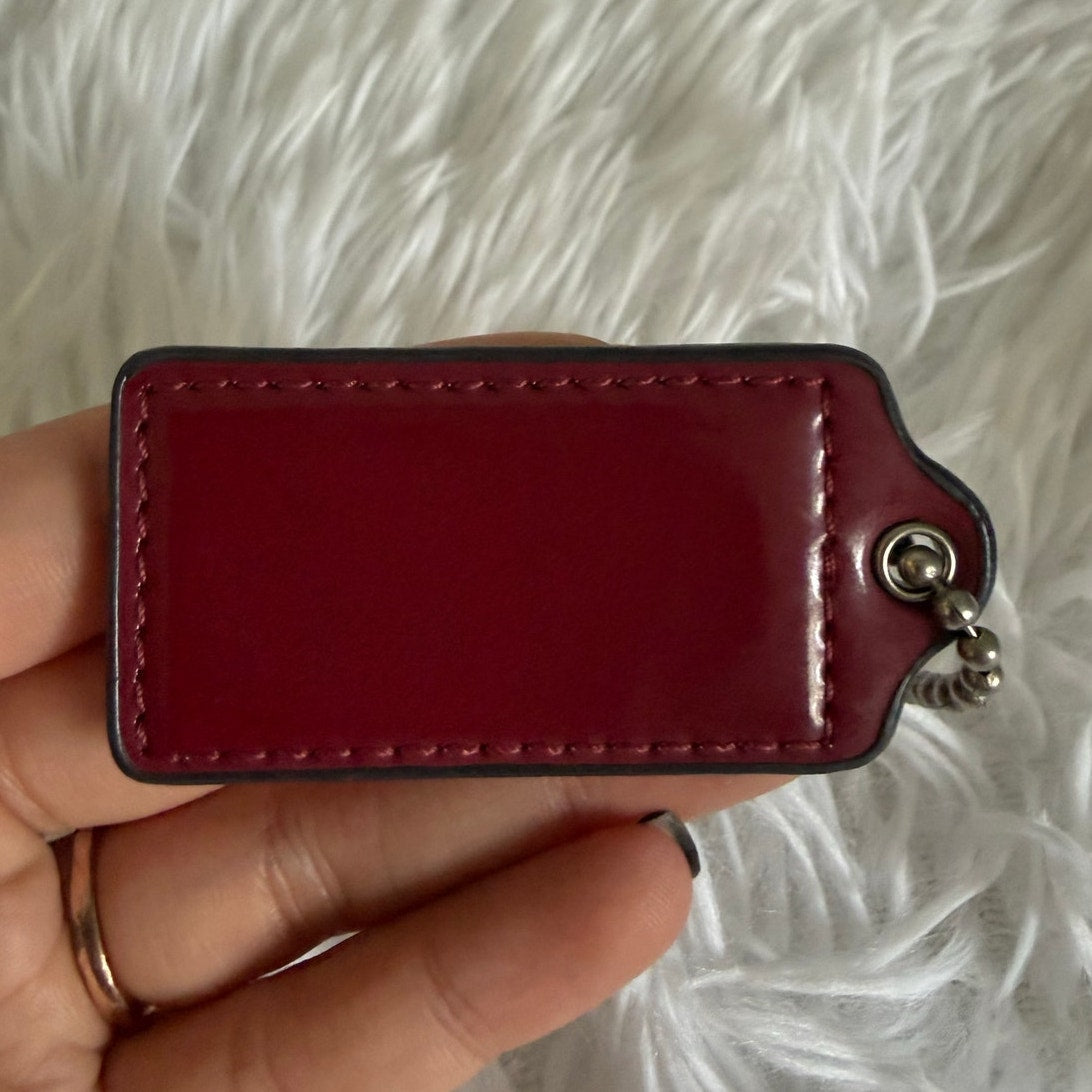 2" Coach Patent Leather Fob Bag Charm Hang tag Hangtag