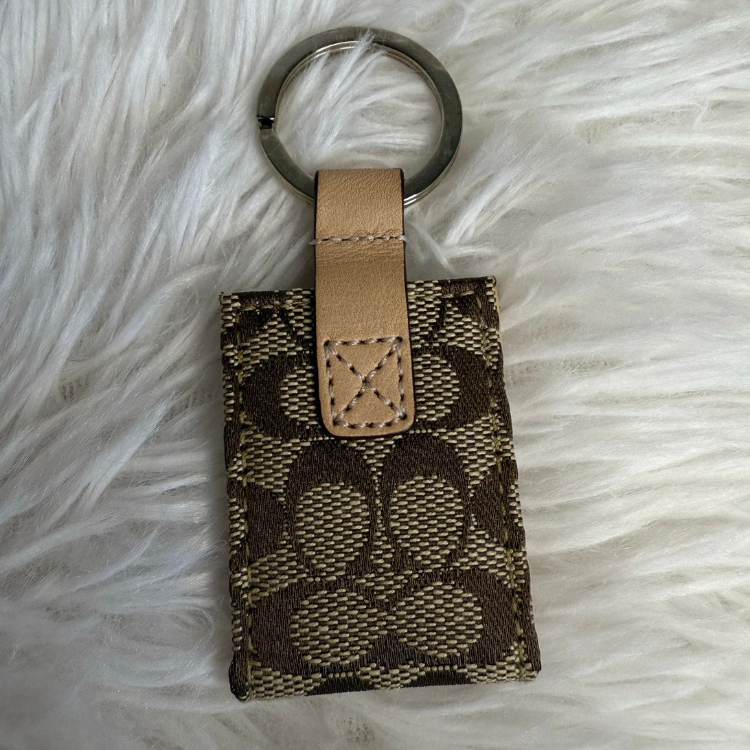 Vintage 2" COACH y2k Canvas Signature Photo Picture Frame Bag Charm Key Fob