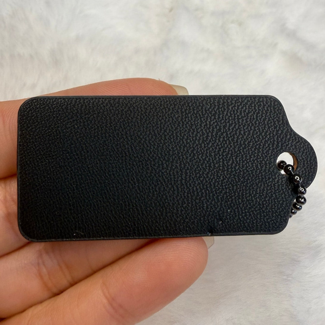 COACH Black Fob Bag Charm Hang tag Hangtag