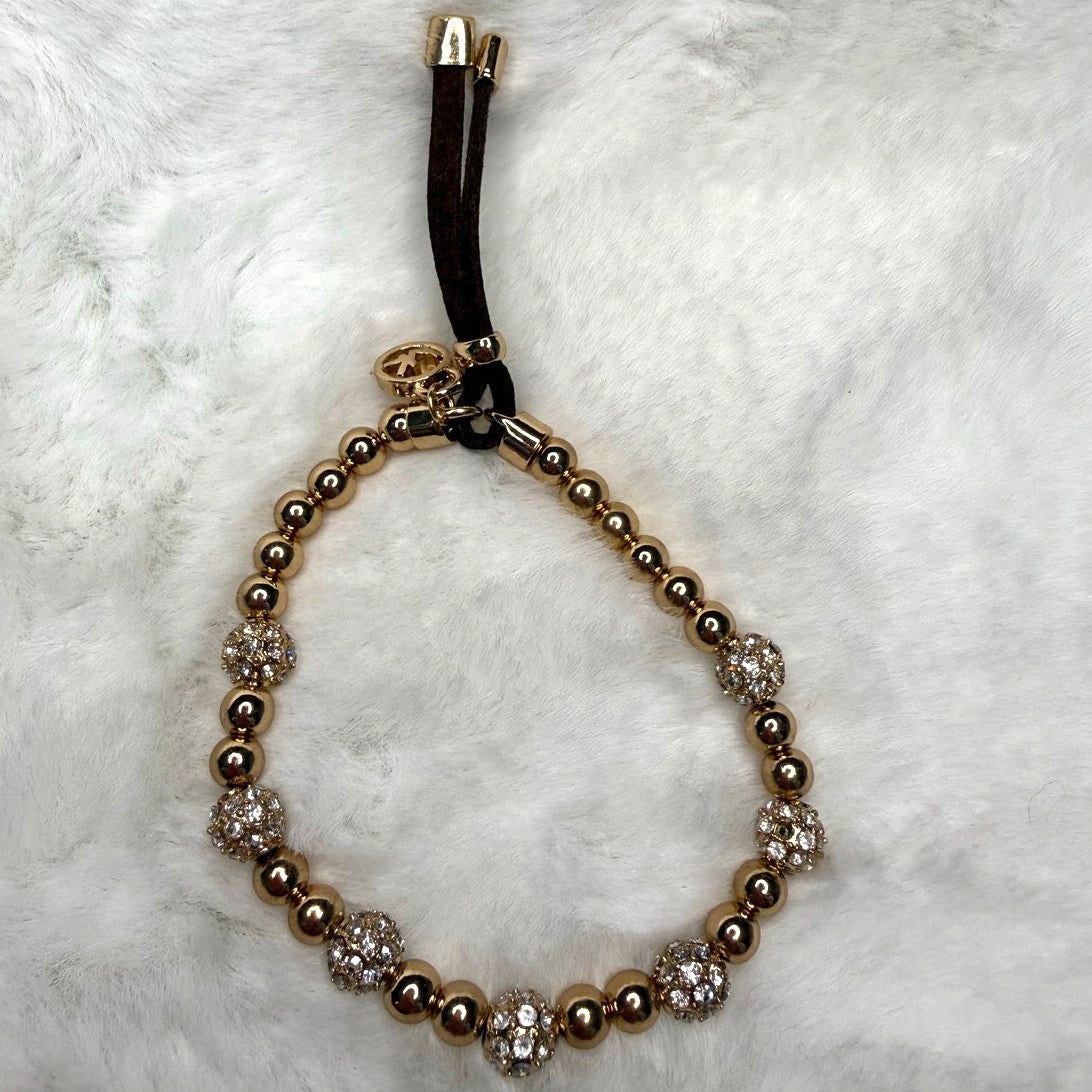 Michael Kors Gold-Tone Beaded Stretch Bracelet