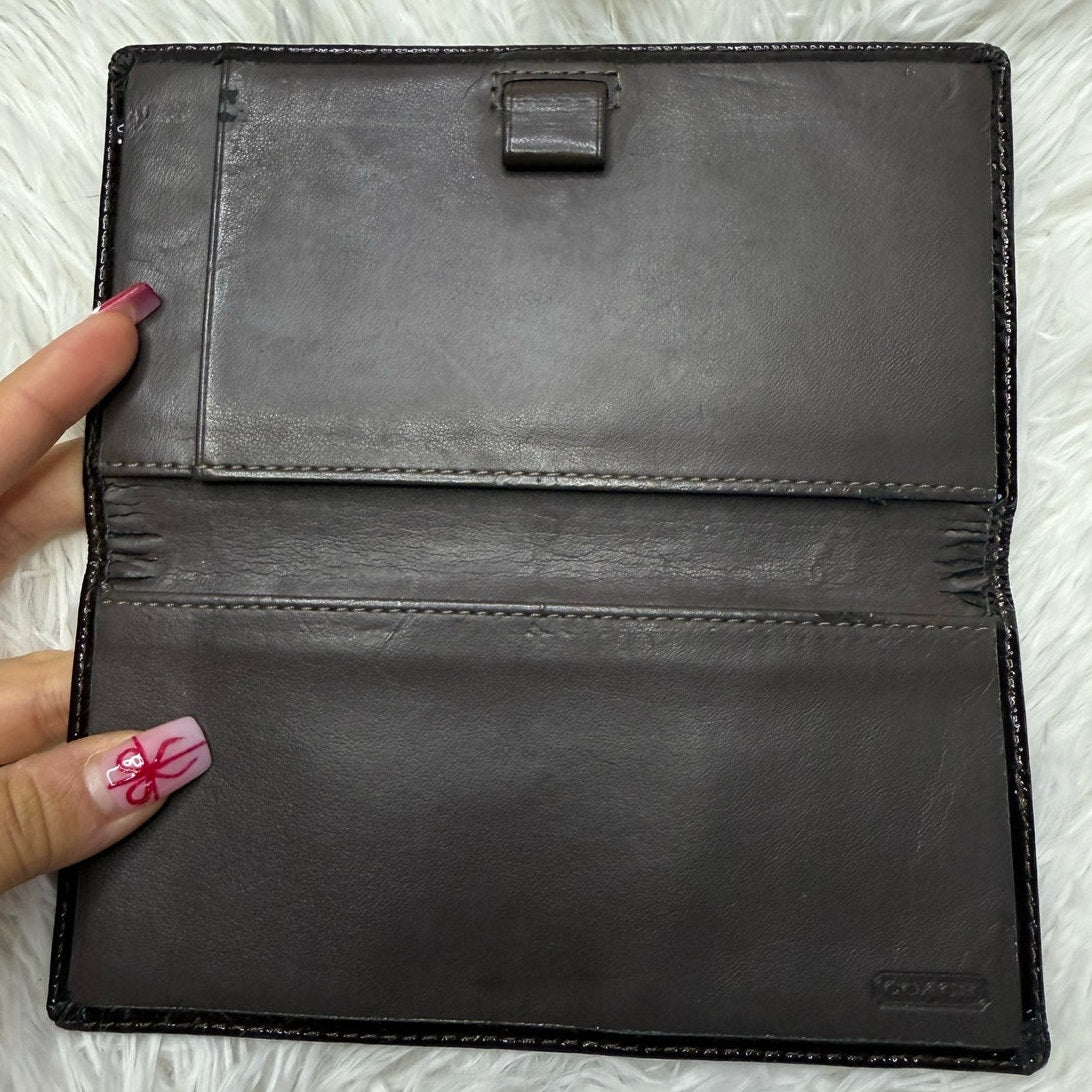 COACH Patent Leather Checkbook Holder