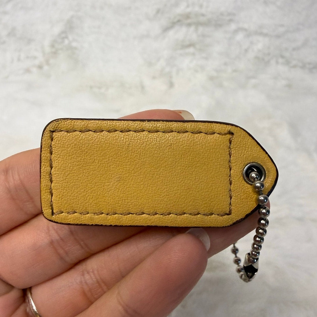 1.5" y2k COACH Vintage Fob Bag Charm Hang tag Hangtag