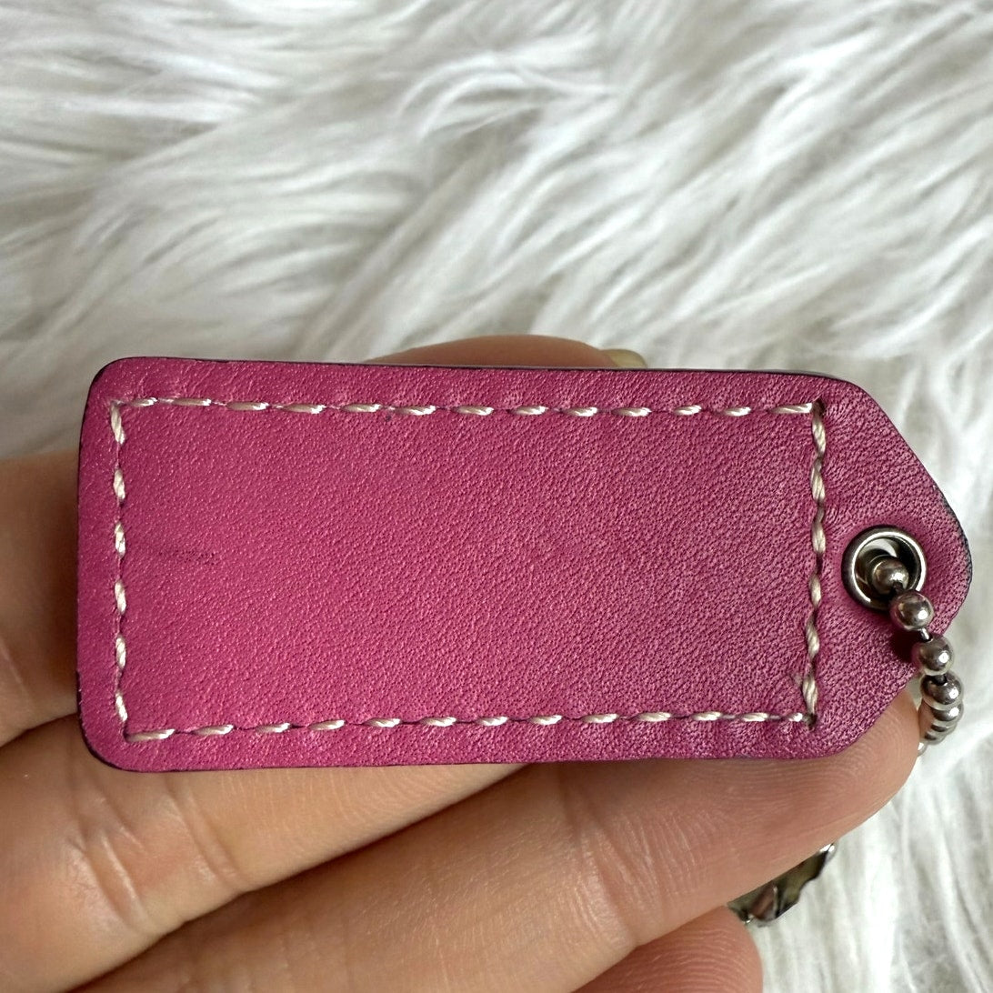 y2k 1.5" COACH Vintage Fob Bag Charm Hang tag Hangtag