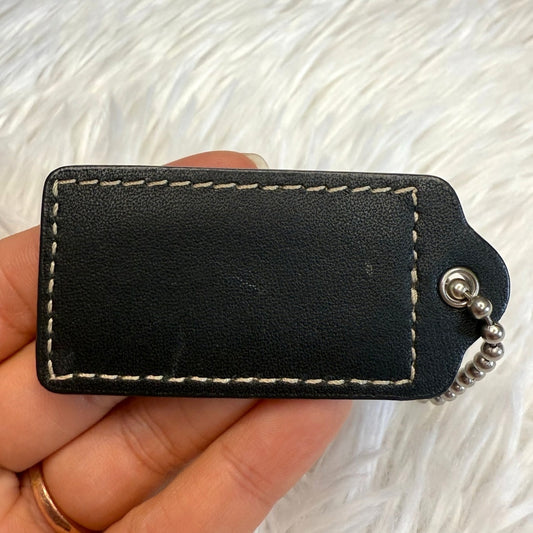 2" COACH Black Fob Bag Charm Hang tag Hangtag