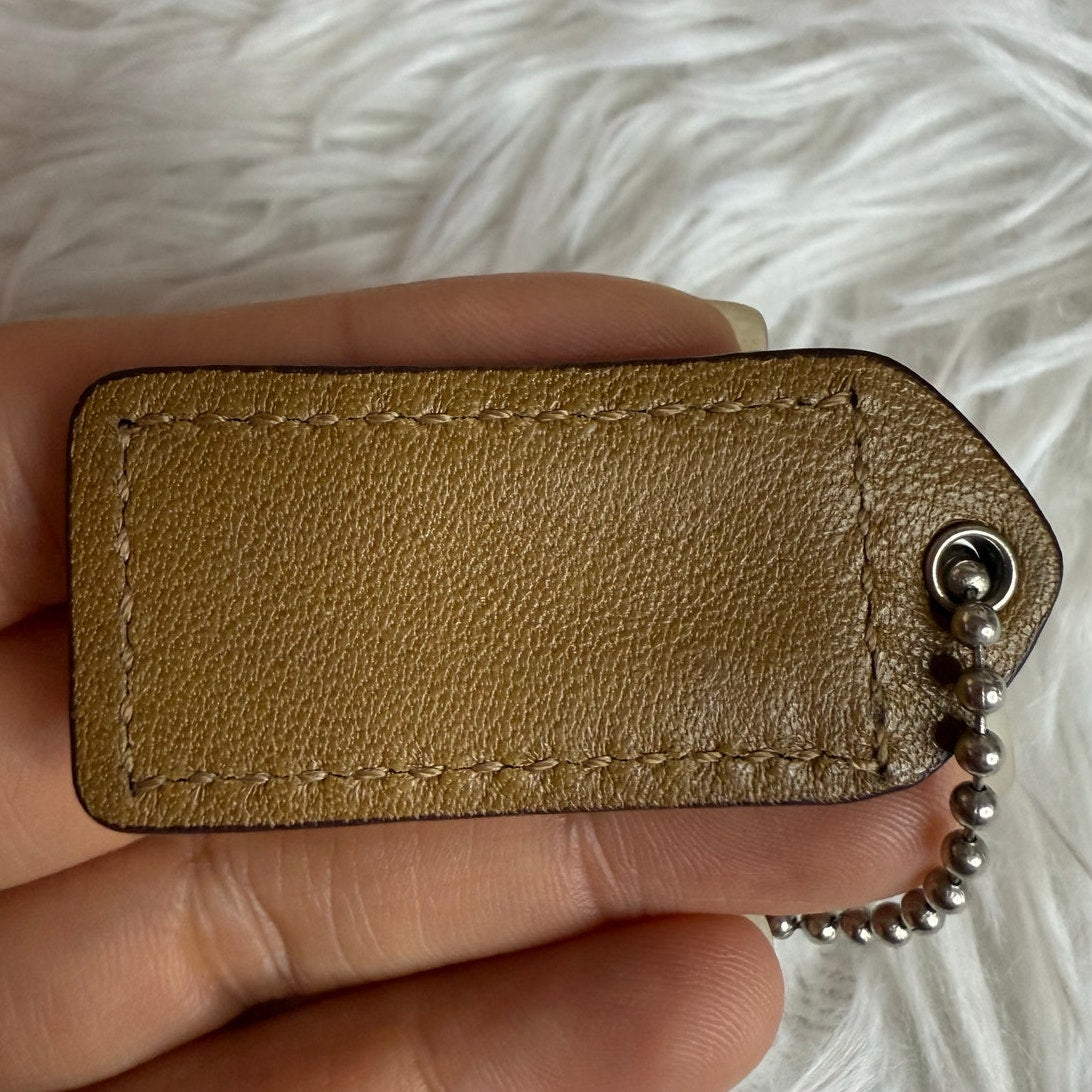 1.5" y2k COACH Vintage Fob Bag Charm Hang tag Hangtag