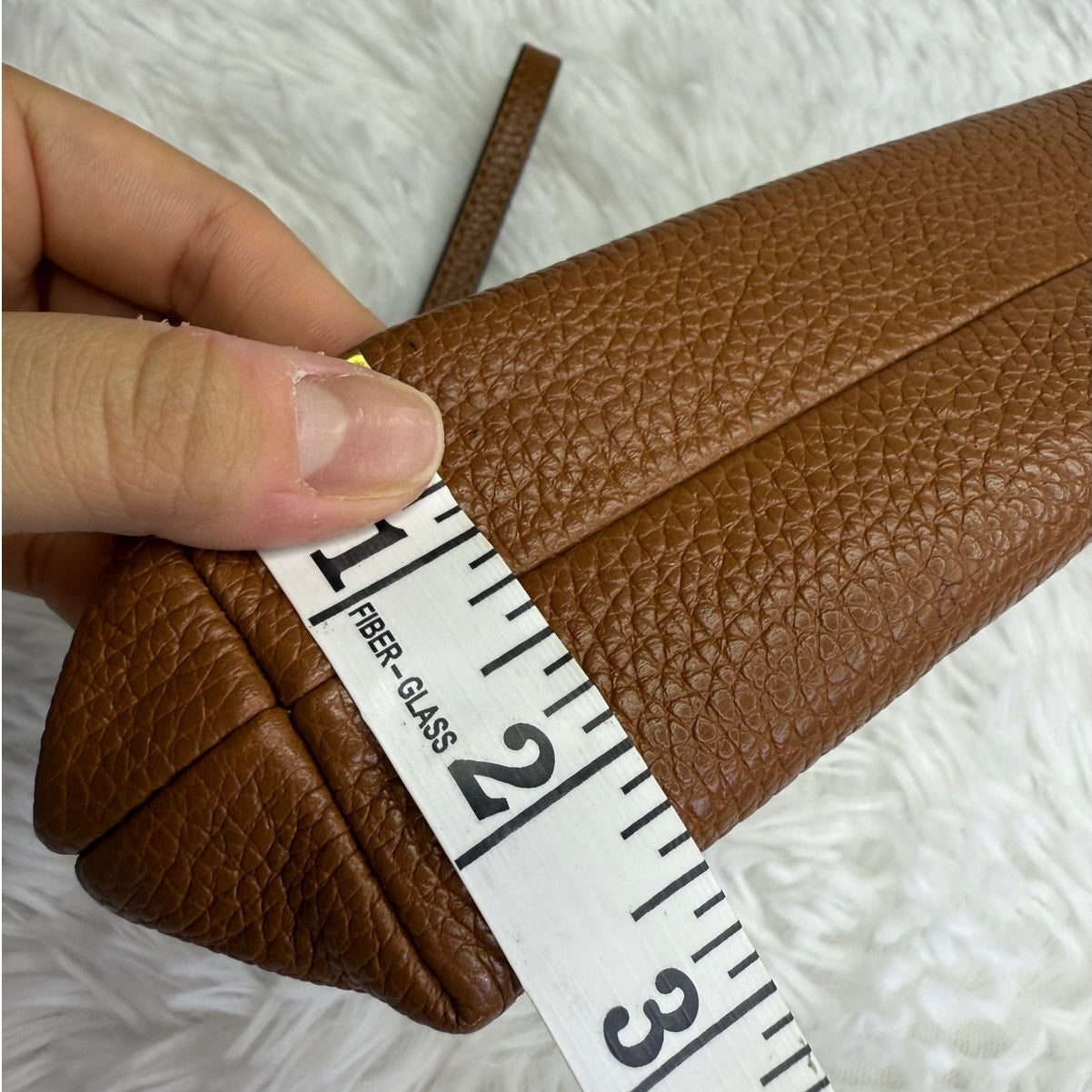 Michael Kors Brown White Cosmetic Case Pouch Wristlet