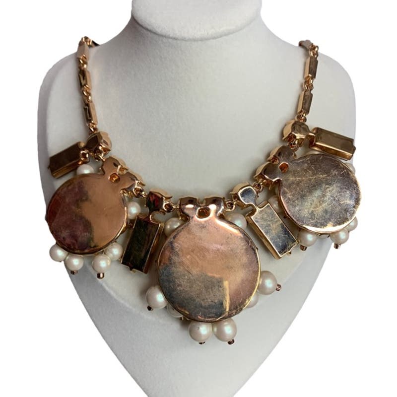 KATE SPADE New York Clink Click Short Swishy Blush Rose Gold Party Necklace