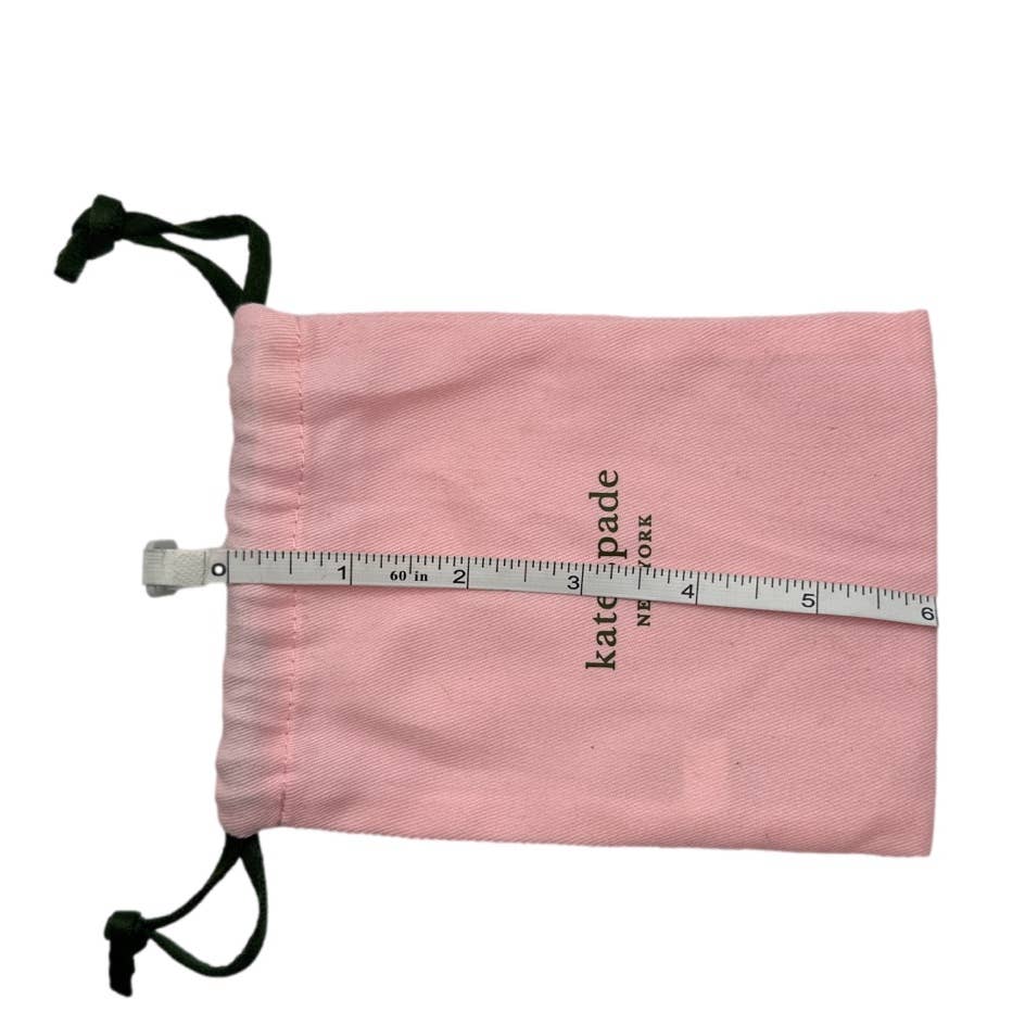 Kate Spade Small Pink Black Foil Pink Drawstring Jewelry Accessories Dust Bags