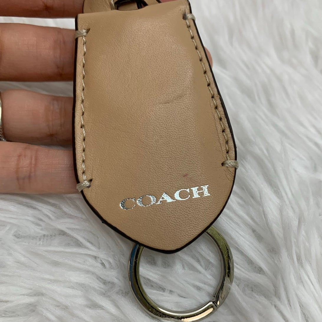 Coach Tan Ring Bag Charm Key Fob