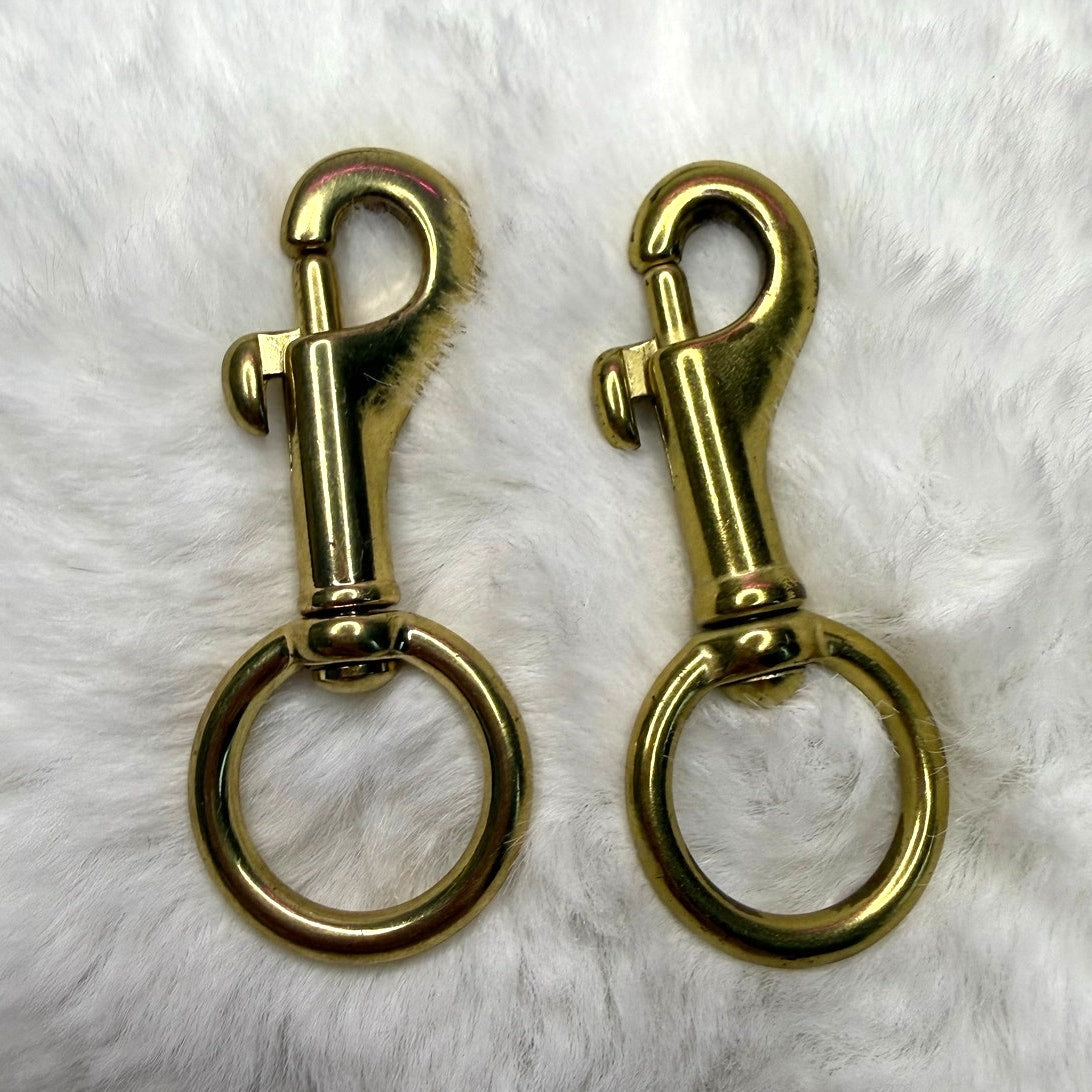 3/4" Natural Brass Swivel Bolt Snap Solid Brass snap hooks