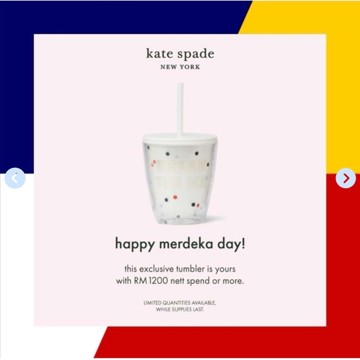 NEW KATE SPADE New York 8 oz Insulated Tumbler Cup