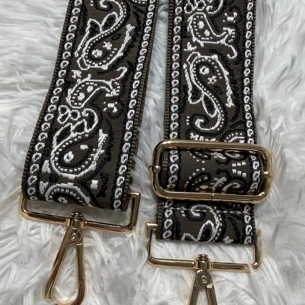Paisley Bandana Purse Strap Adjustable Canvas Guitar Strap
