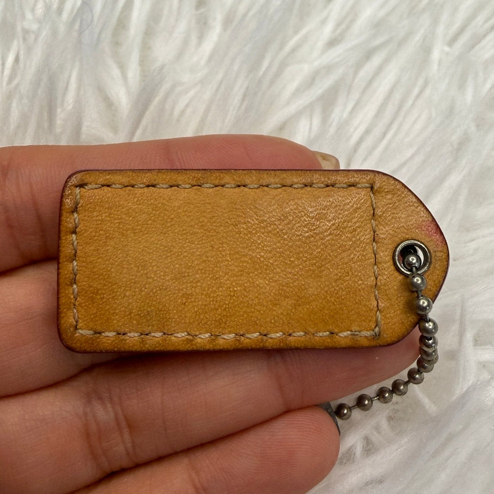 1.5" y2k Coach Vintage Pink Fob Bag Charm Hang tag Hangtag