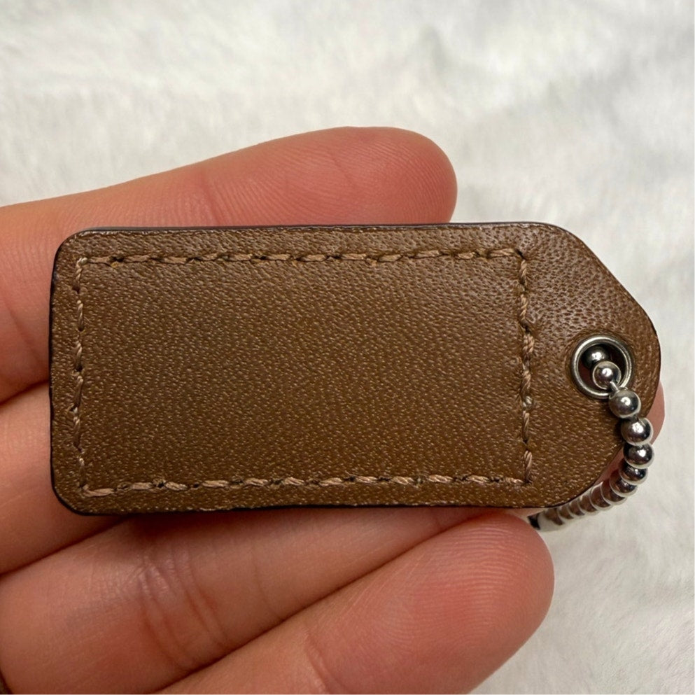 1.5" y2k COACH Vintage Fob Bag Charm Hang tag Hangtag