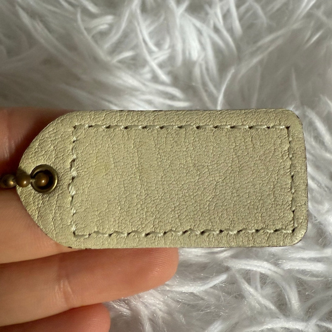 y2k 1.5" Vintage COACH Fob Bag Charm Hang tag Hangtag