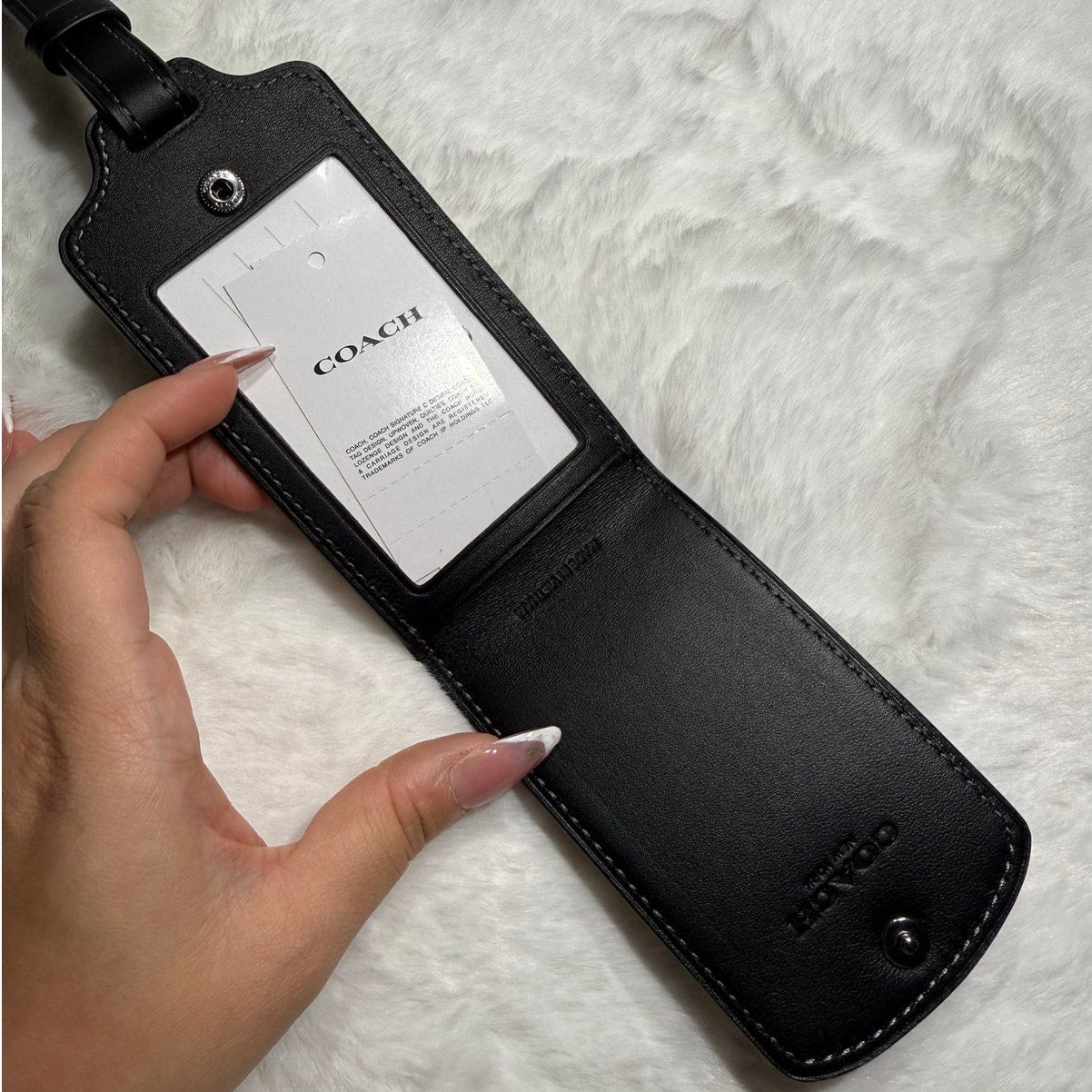 NWT COACH Luggage Tag With Penguin Print