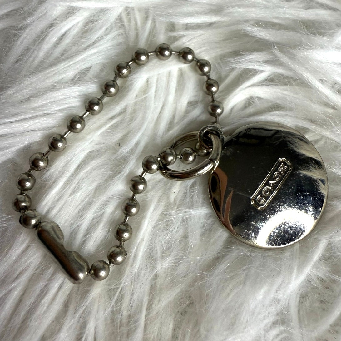 1" Coach Metal Circle Replacement Hangtag Hang Tag Bag Charm
