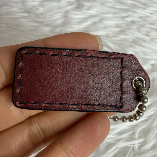 1.5" COACH y2k Wine Fob Bag Charm Hang tag Hangtag