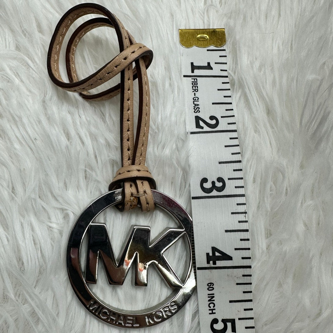 Michael Kors Tan Silver Logo Bag Charm