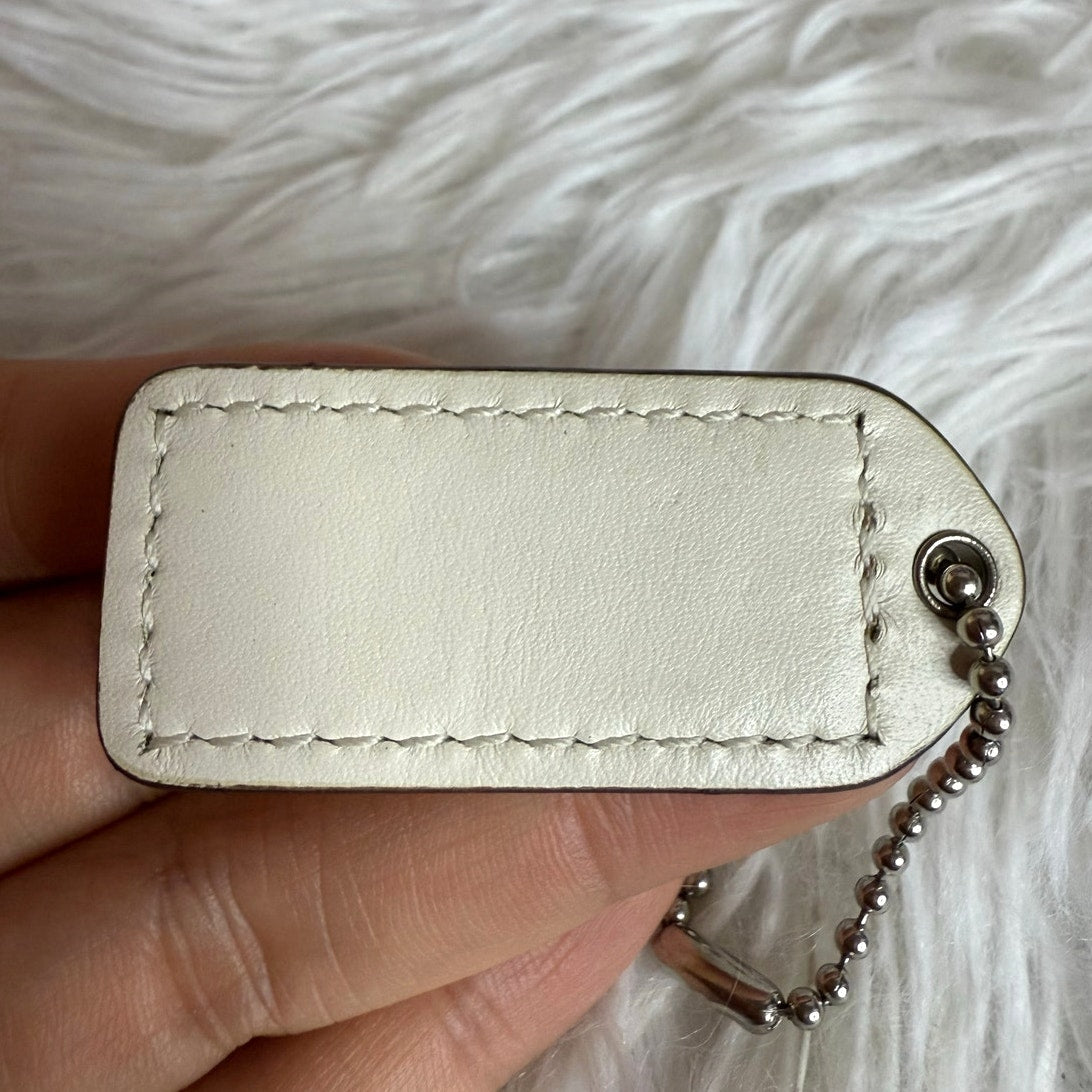 1.5" y2k COACH Vintage Fob Bag Charm Hang tag Hangtag