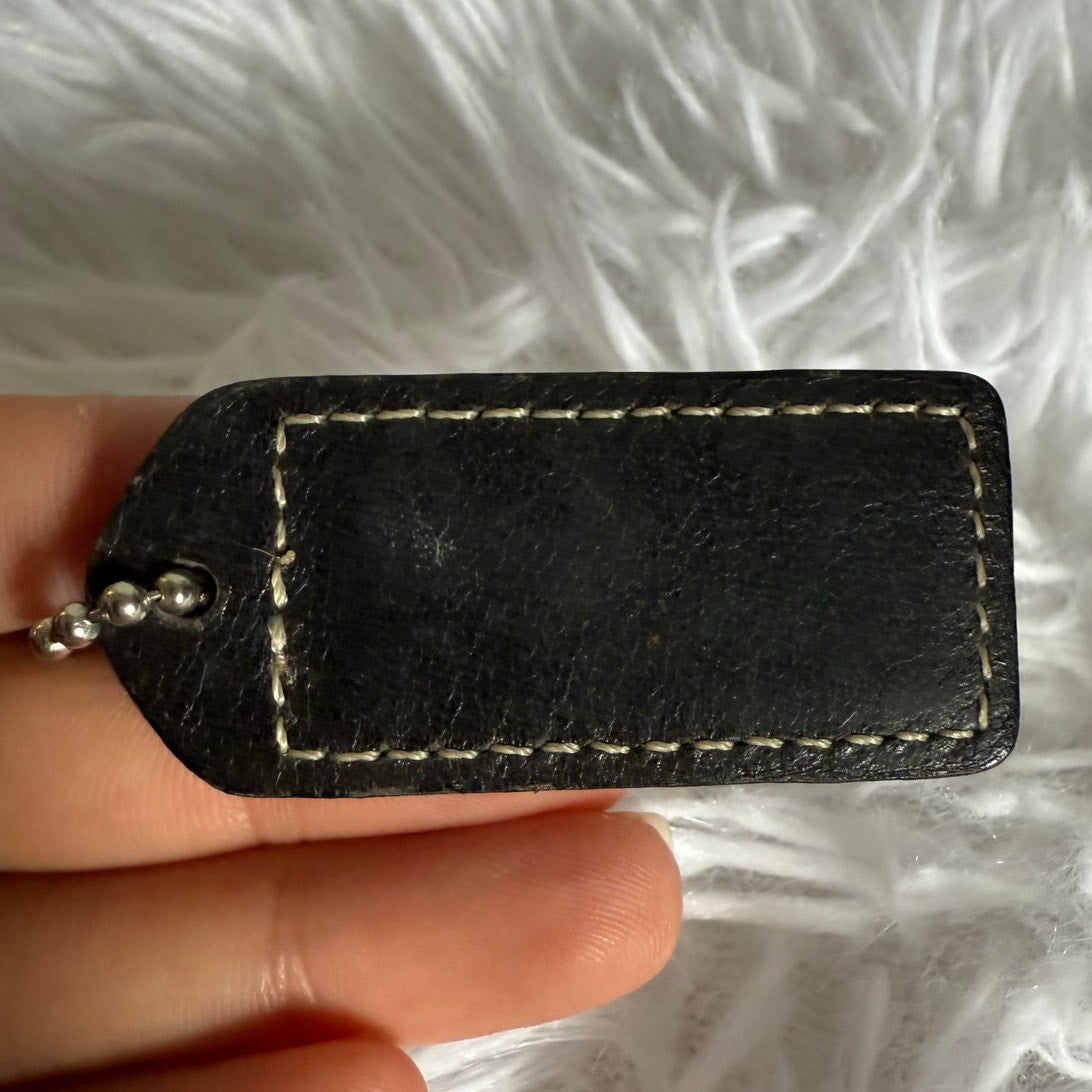 y2k 1.5" Vintage COACH Fob Bag Charm Hang tag Hangtag