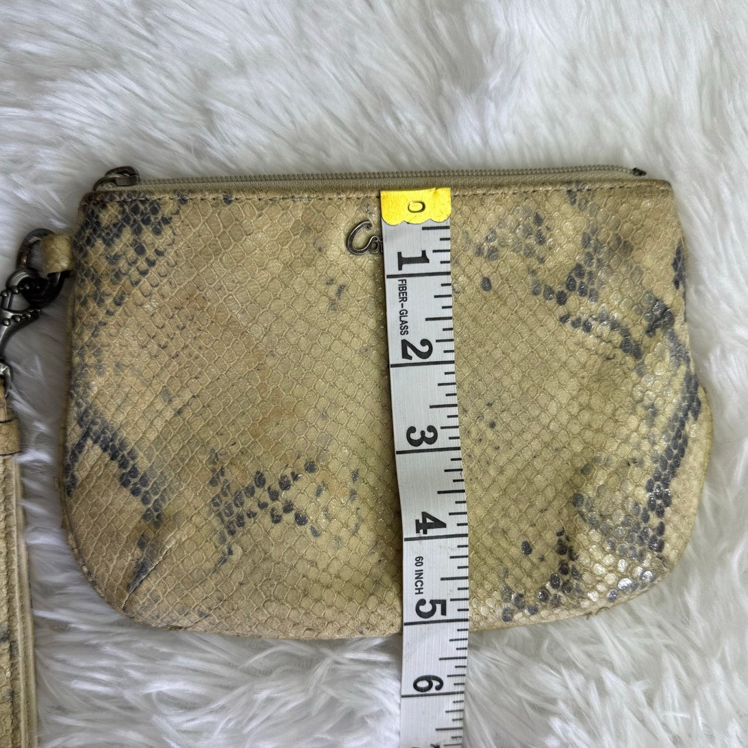 COACH Kristin Embossed Python Wristlet