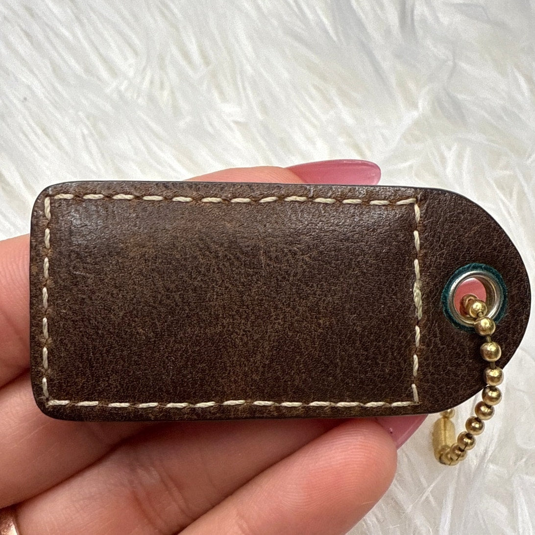 2.5" y2k COACH Vintage Fob Bag Charm Hang tag Hangtag
